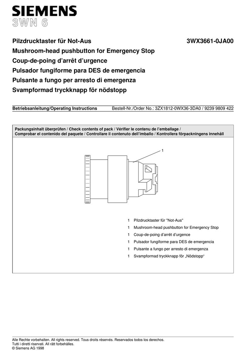 Siemens 3WN 6 3WX3661-0JA00 User manual