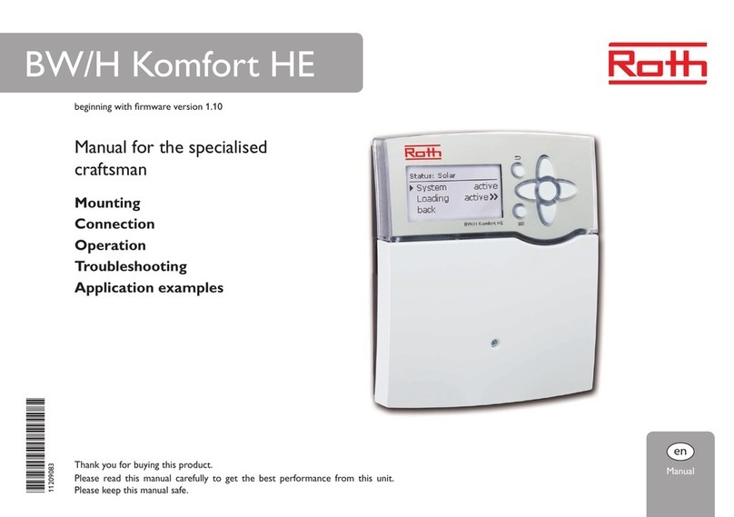 Roth BW/H Komfort HE Manual for the specialised craftsman Roth BW/H Komfort HE Manual for the specialised craftsman