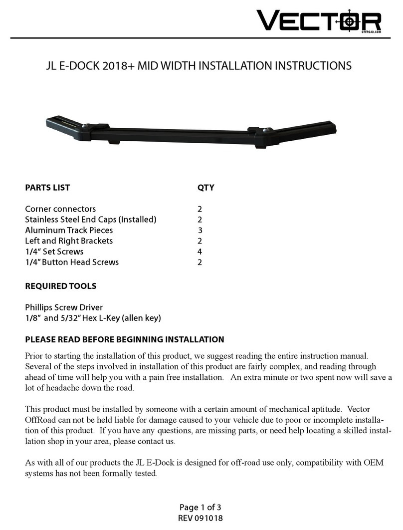 Vector JL E-DOCK 2018+ MID WIDTH installation instructions