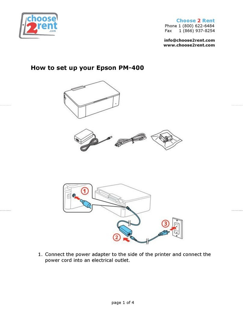 Epson PM-400 Setup guide