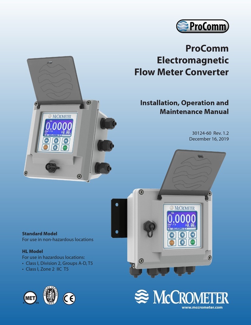 McCrometer ProComm HL Installation, operation and maintenance manual