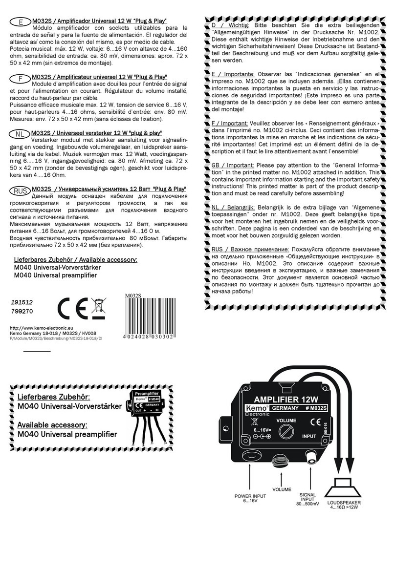 Kemo M032S Assembly instructions