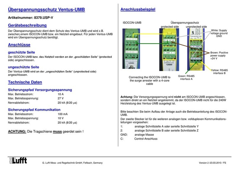 Lufft 8379.USP-V quick start guide