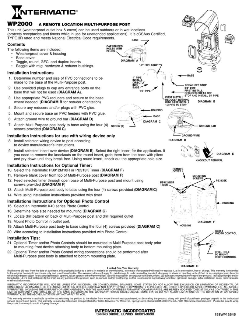Intermatic WP2000 manual