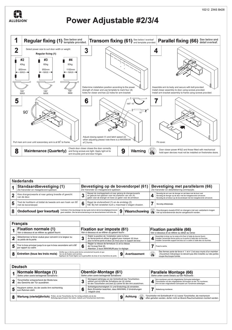 Allegion Briton 1110C User manual