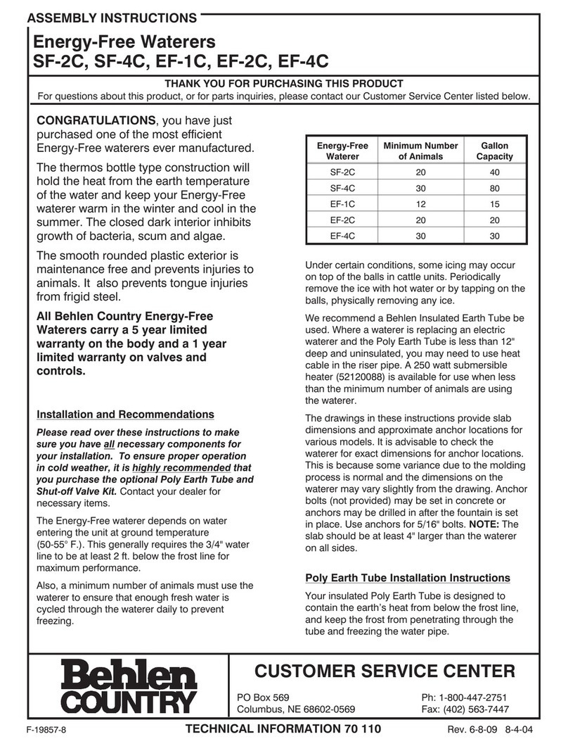 Behlen Country SF-2C Assembly instructions
