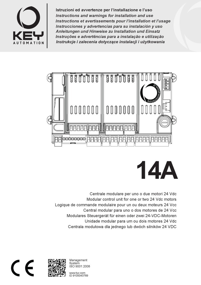 KEY 14A Instructions and warnings for installation and use