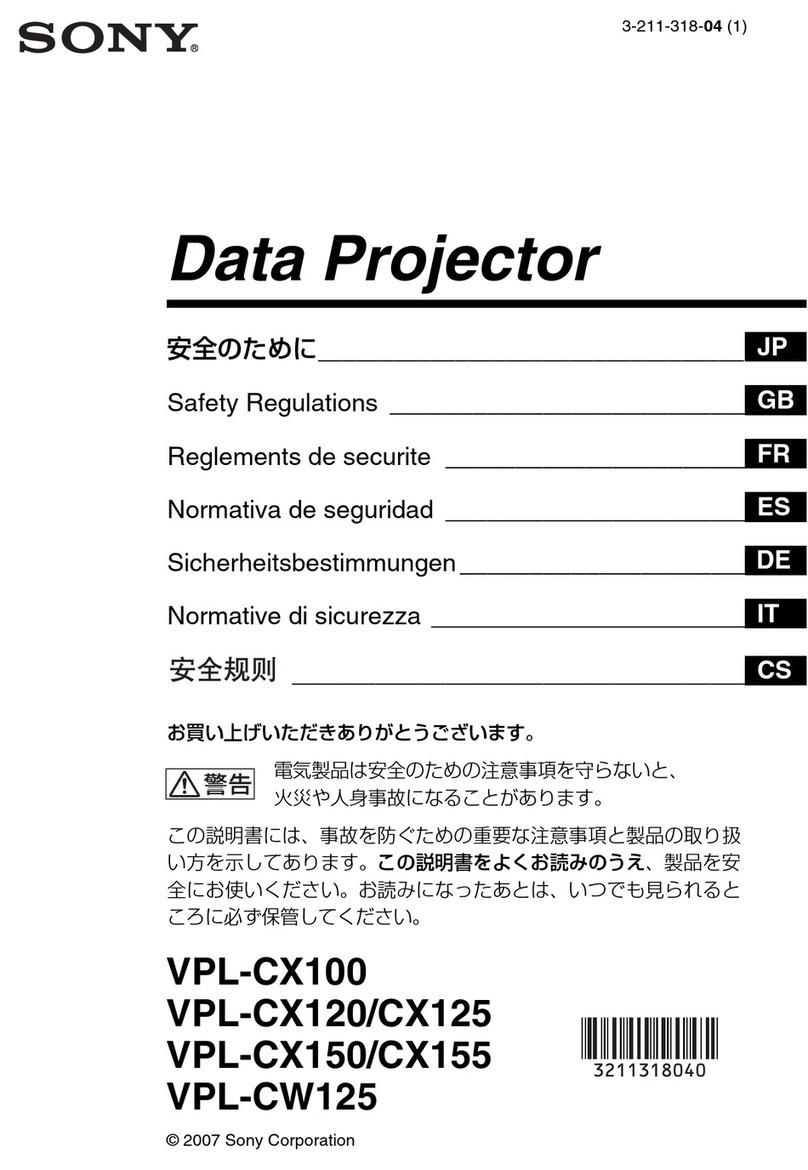 Sony VPL-CX100 Reference guide