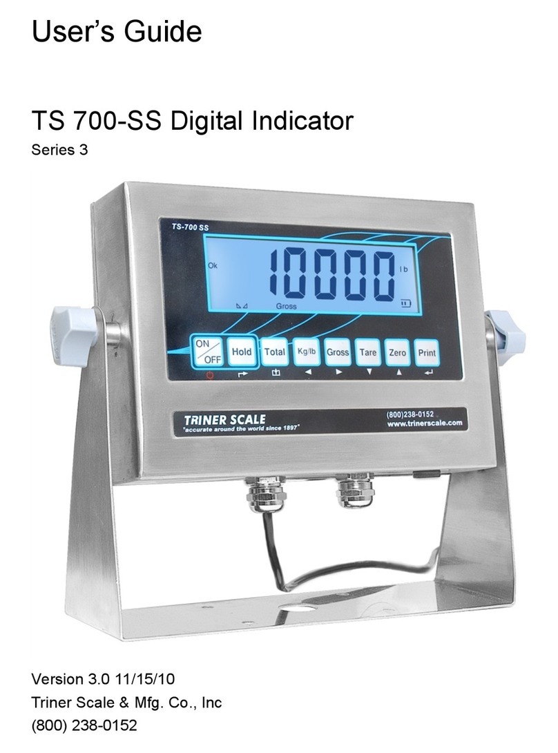 Triner Scale TS 700-SS user guide