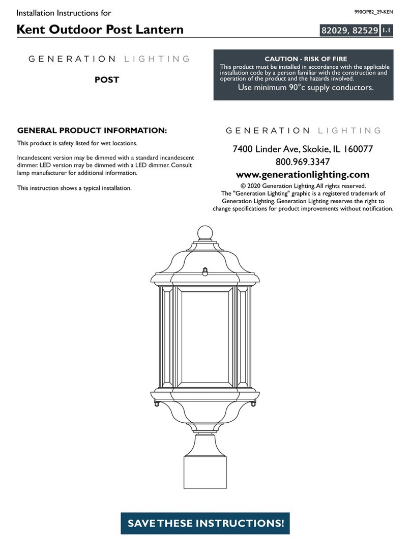 Generation Lighting Kent 82029 installation instructions