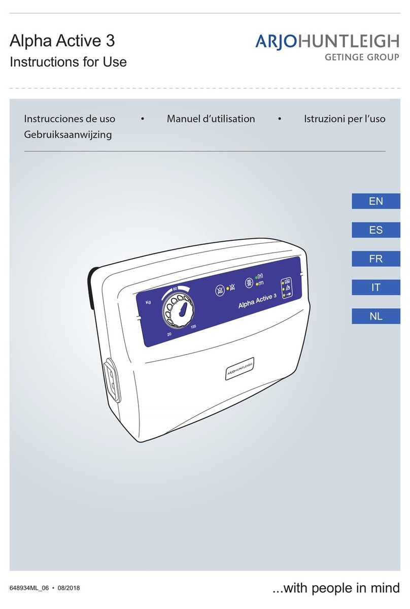 ARJO HUNTLEIGH Alpha Active 3 User manual