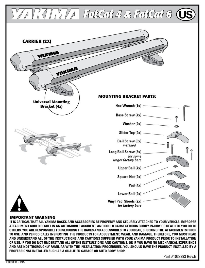 Yakima FatCat 4 User manual Yakima FatCat 4 User manual