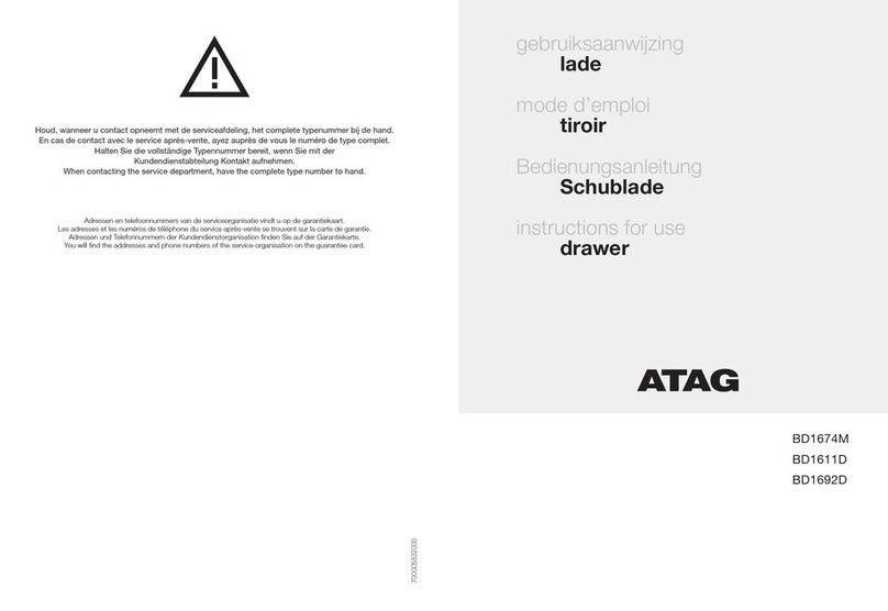 Atag BD1674M User manual