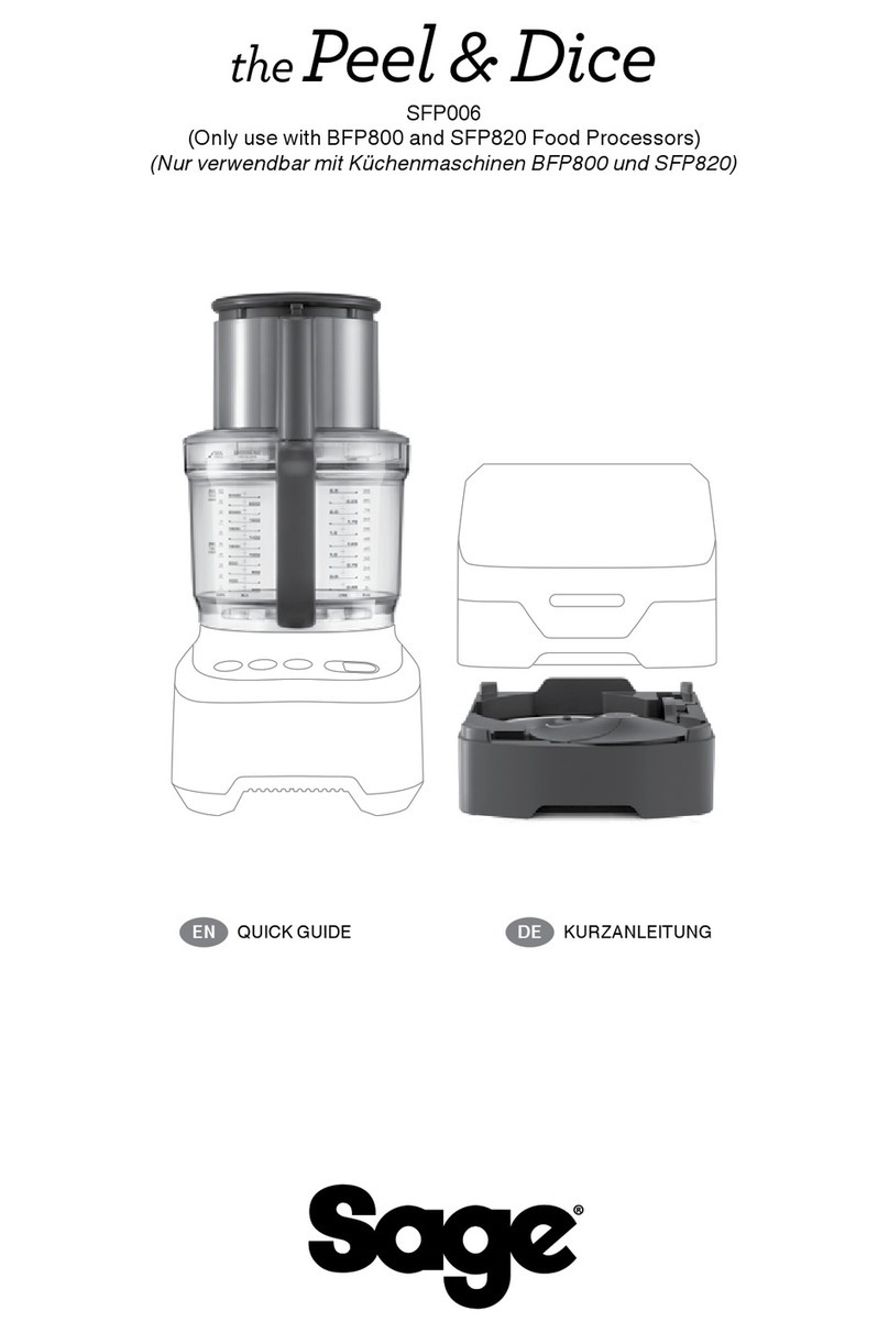 Sage Peel & Dice User manual