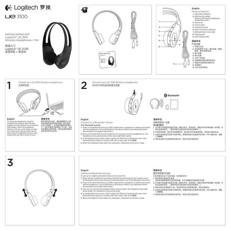 Logitech UE 3100 Getting started