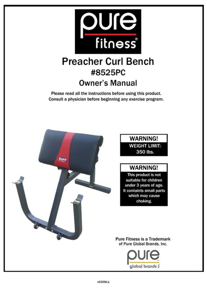 Pure Fitness 8525PC owner's manual