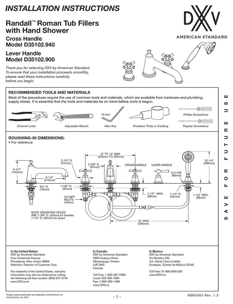 DXV Randall D35102.940 User manual DXV Randall D35102.940 User manual