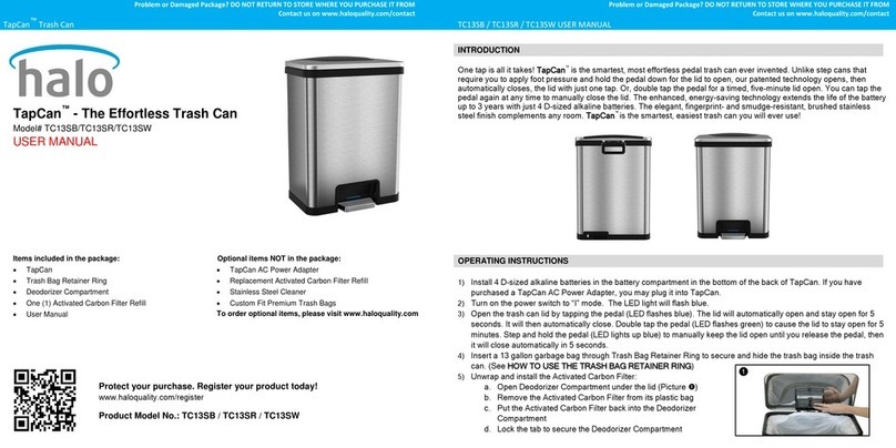 Halo TapCan TC13SR user manual