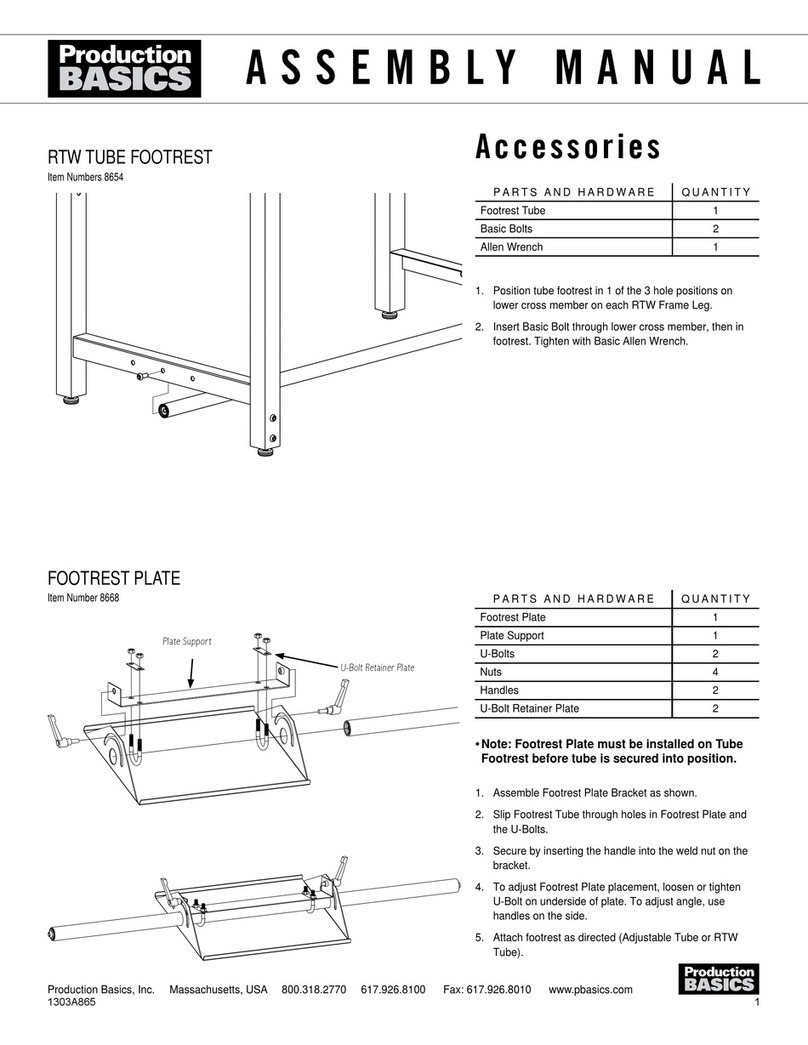 Production Basics 8654 User manual