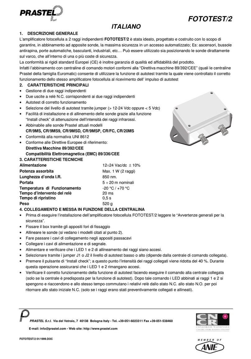 PRASTEL FOTOTEST/2 User manual