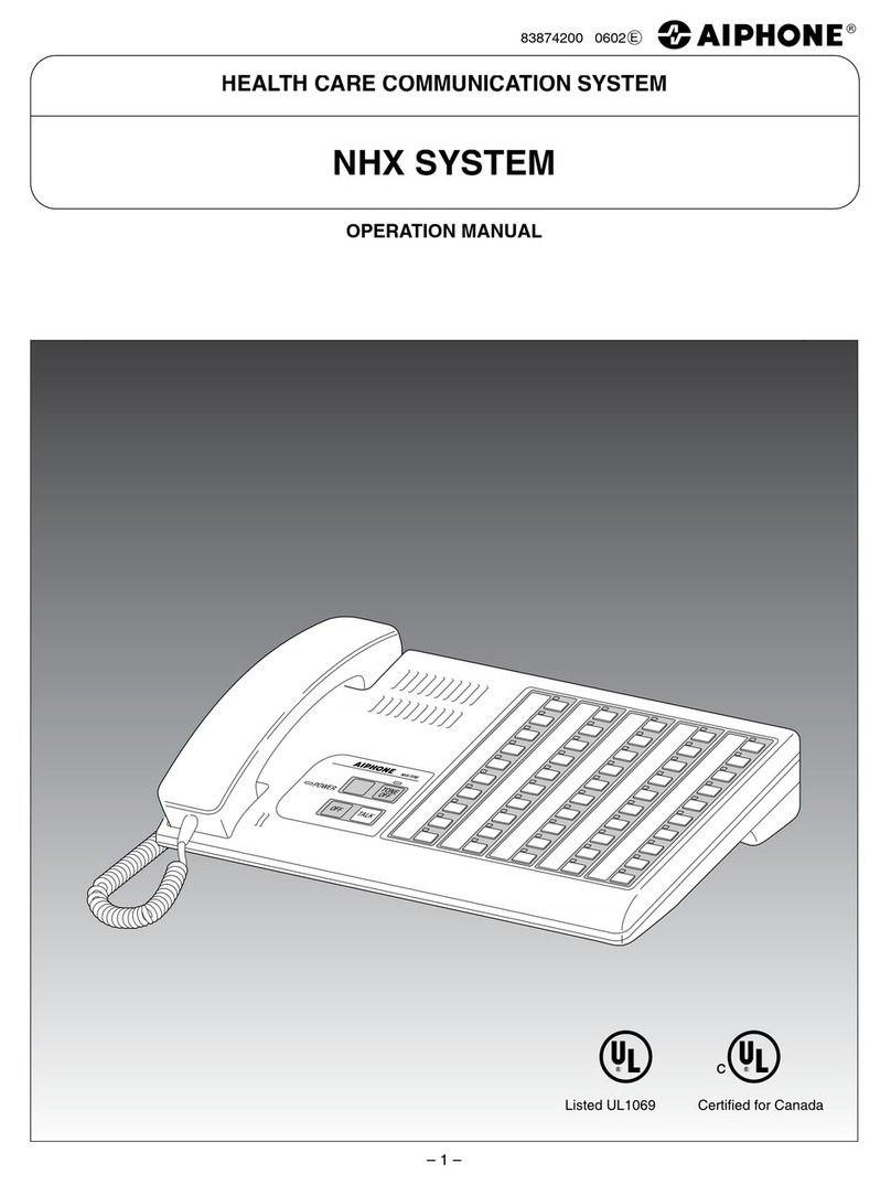 Aiphone NHX SYSTEM series Operation manual