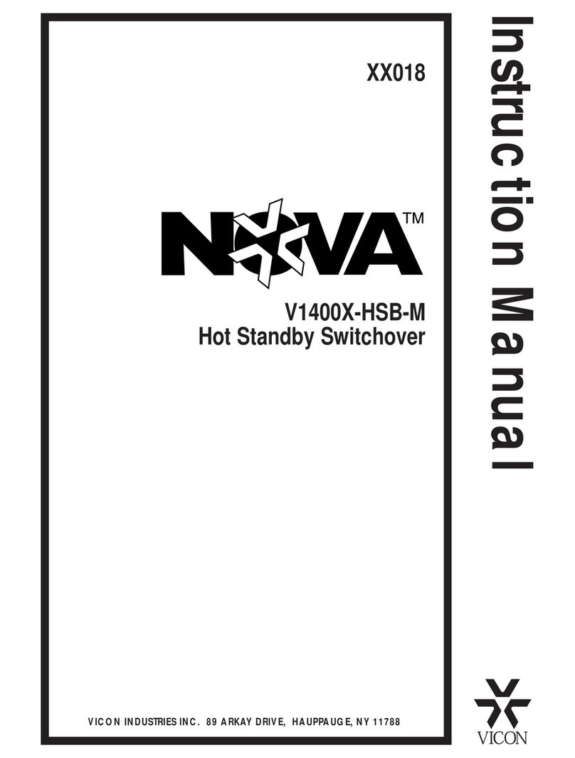 Vicon NOVA V1400X-HSB-M instruction manual