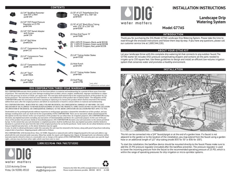 DIG G77AS installation instructions