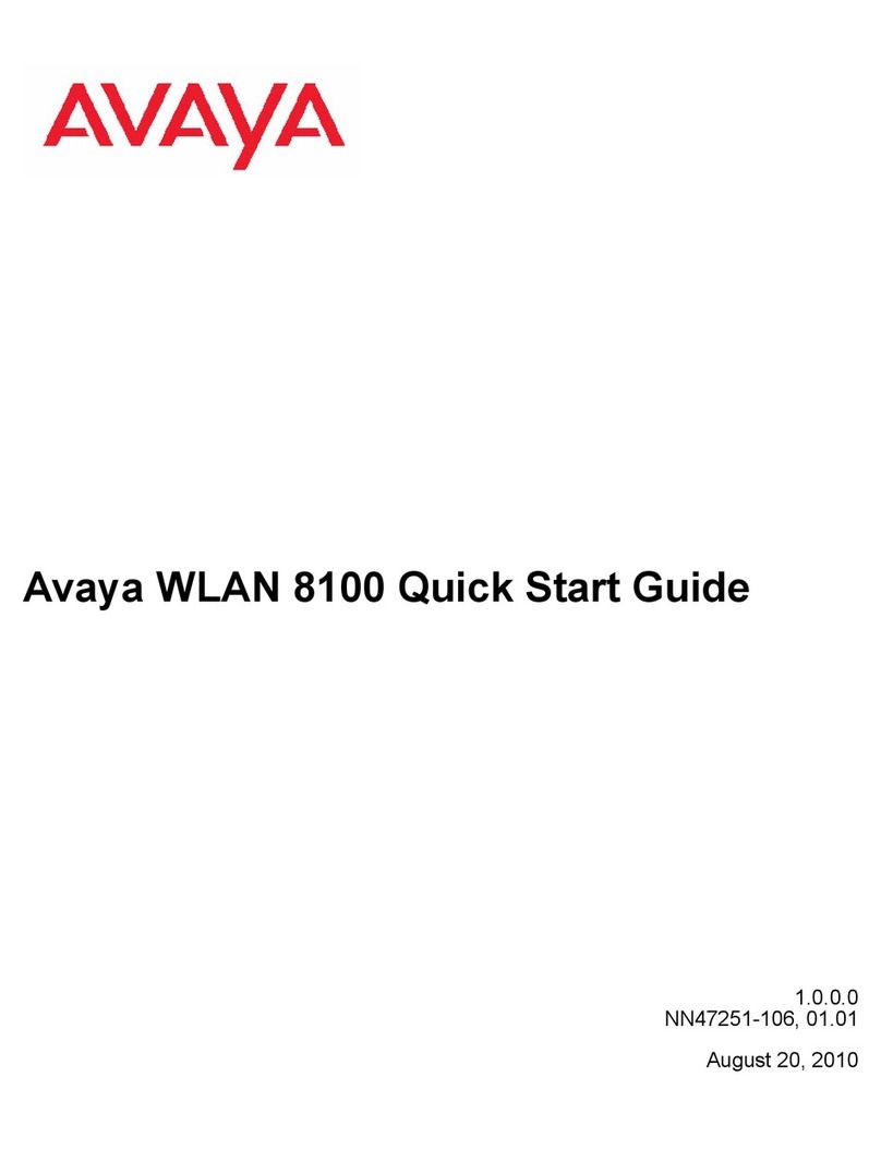 Avaya WLAN 8100 Series quick start guide Avaya WLAN 8100 Series quick start guide