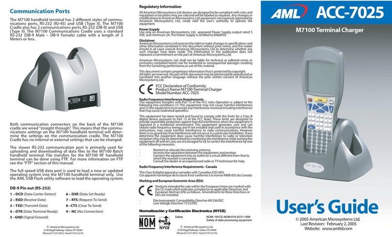 AML ACC-7025 user guide