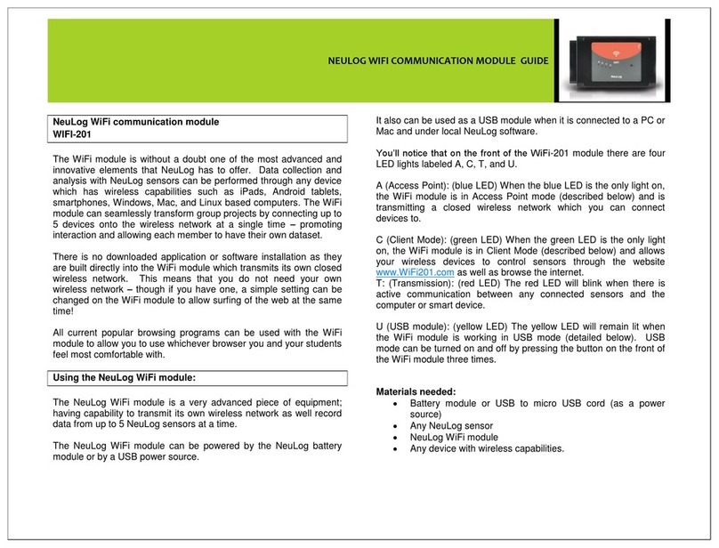 NeuLog WIFI-201 User manual
