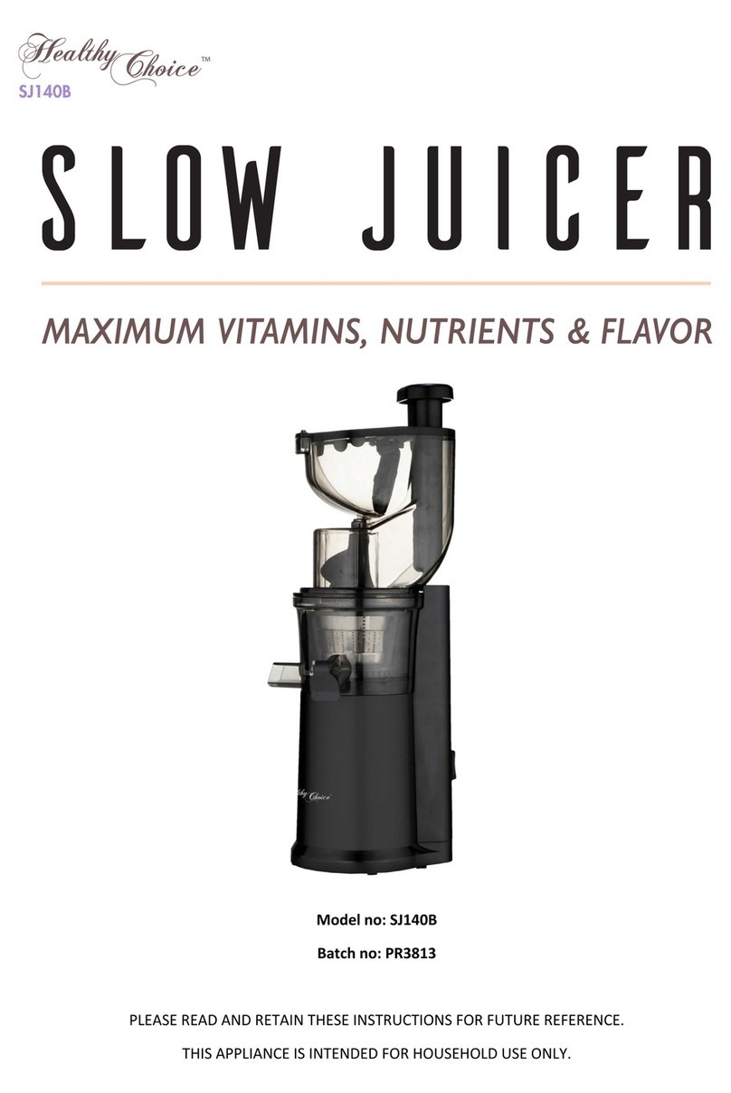 Lenoxx Healthy Choice SJ140B User manual