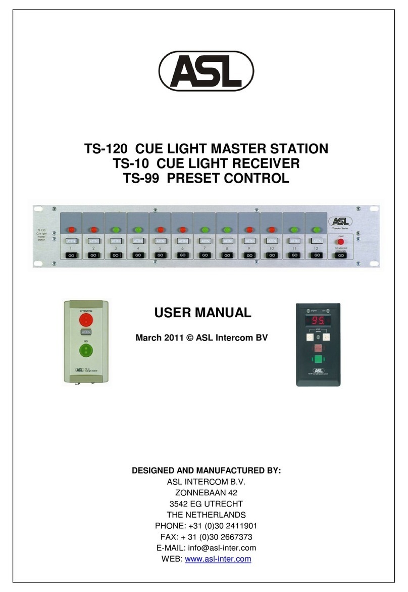 ASL INTERCOM TS-120 user manual
