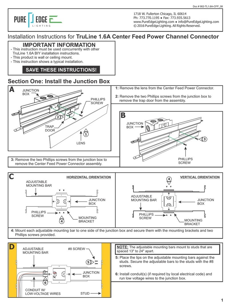 PureEdge Lighting TruLine 1.6A installation instructions
