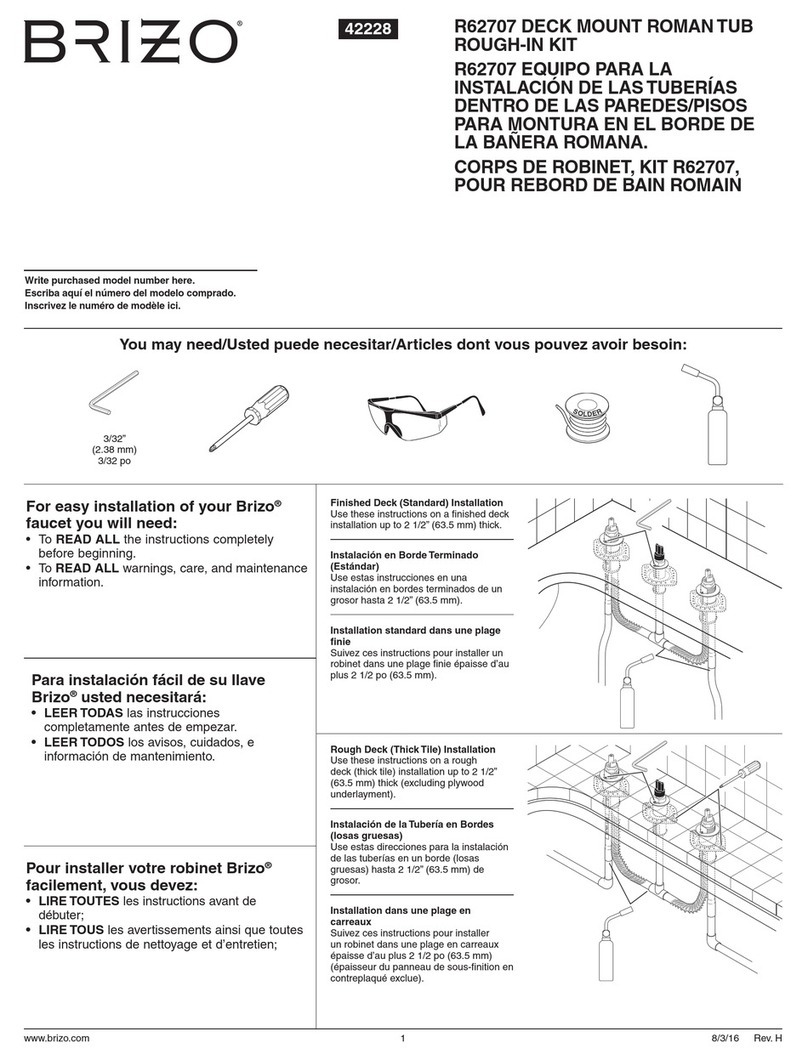 Brizo R62707 User manual