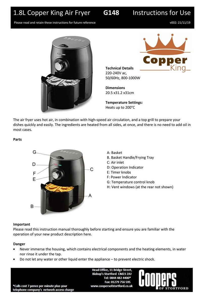 Coopers Copper King G148 Instructions for use Coopers Copper King G148 Instructions for use