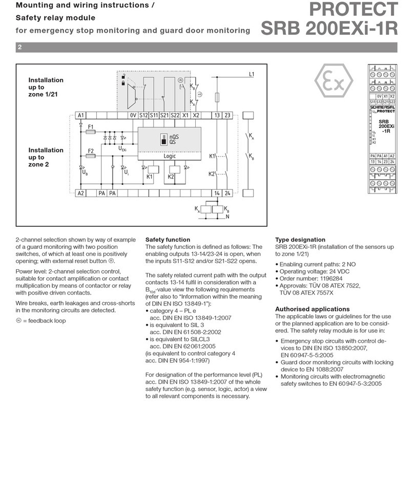 schmersal PROTECT SRB 200EXi-1R Mounting and wiring instructions
