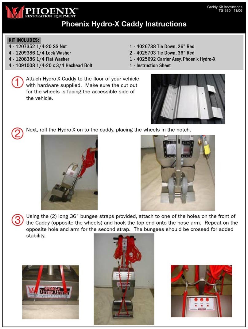 Phoenix Hydro-X Caddy instructions