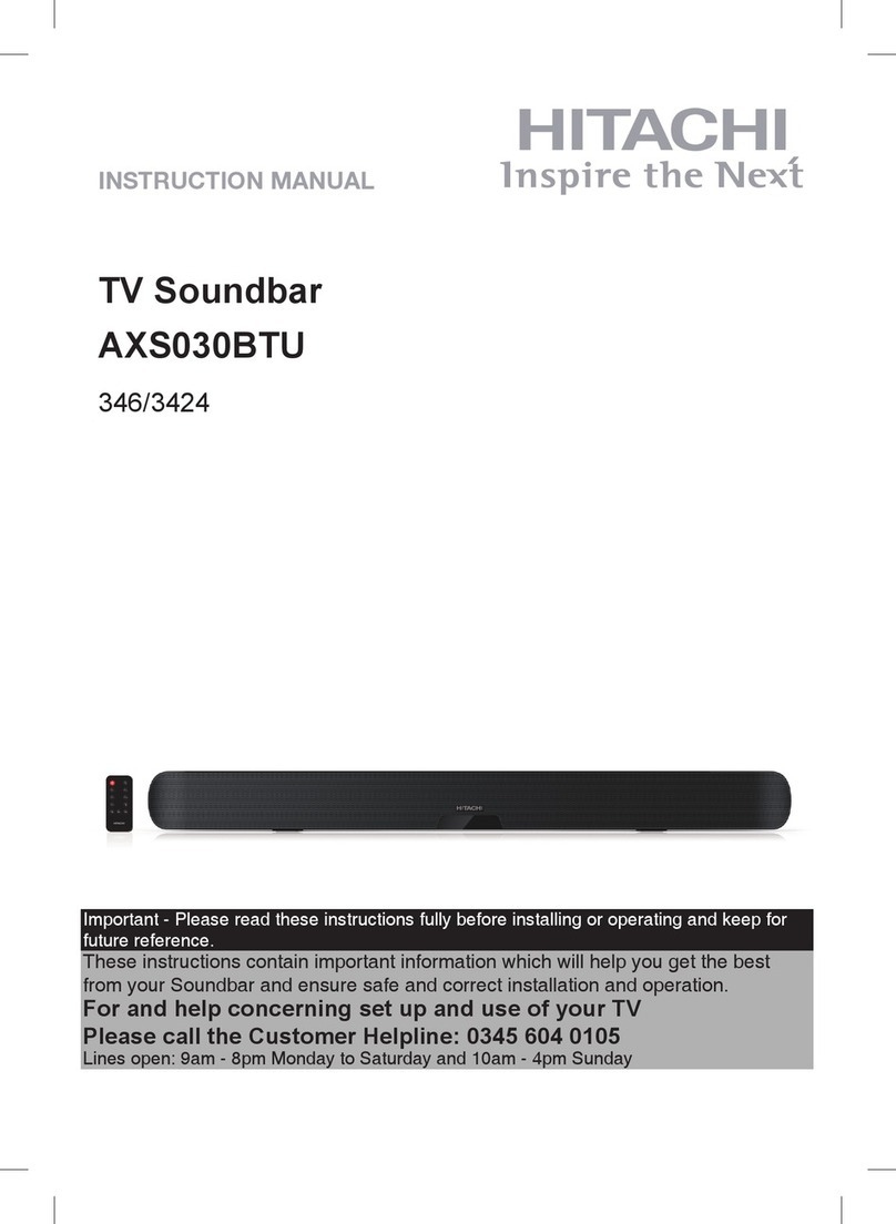 Hitachi AXS030BTU User manual