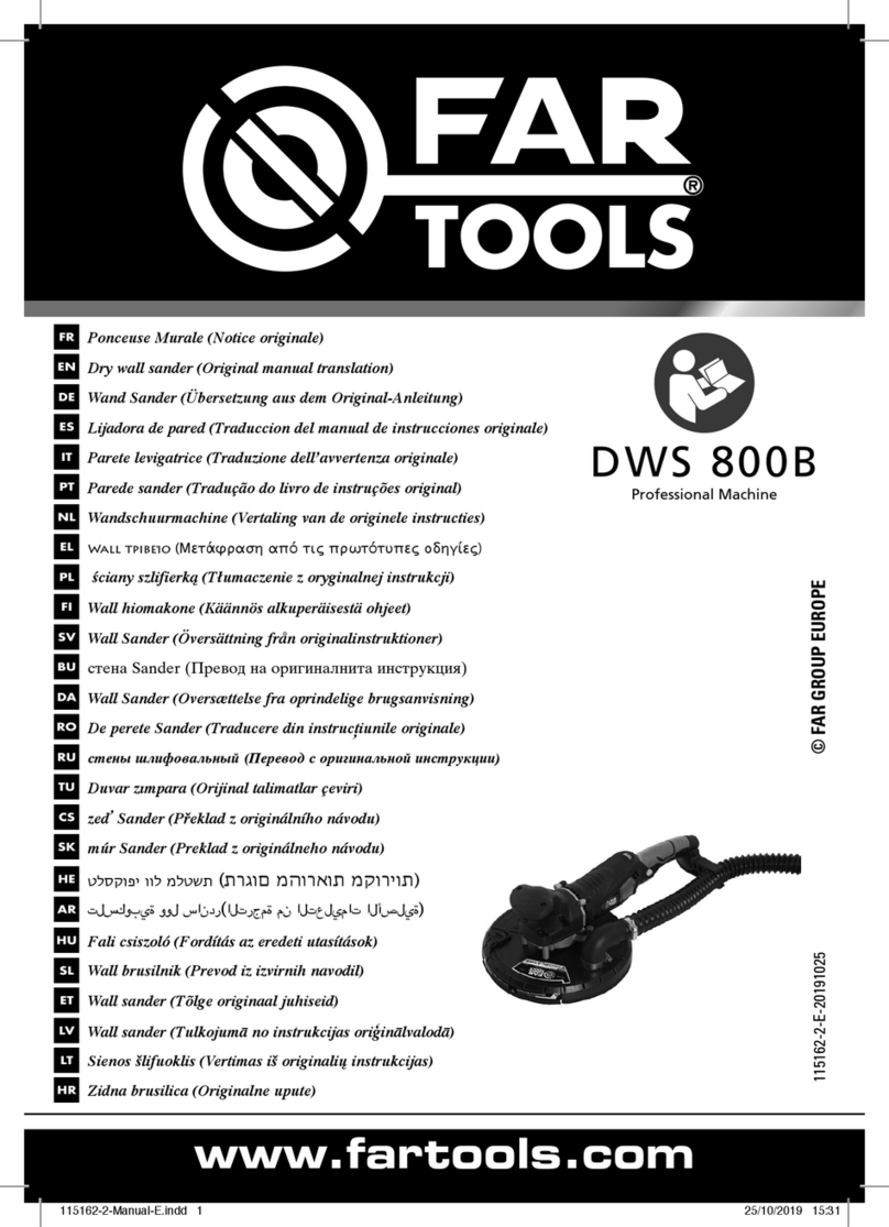 Far Tools DWS 800B Use and care manual