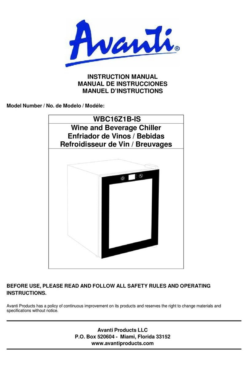 Avanti WBC16Z1B-IS instruction manual