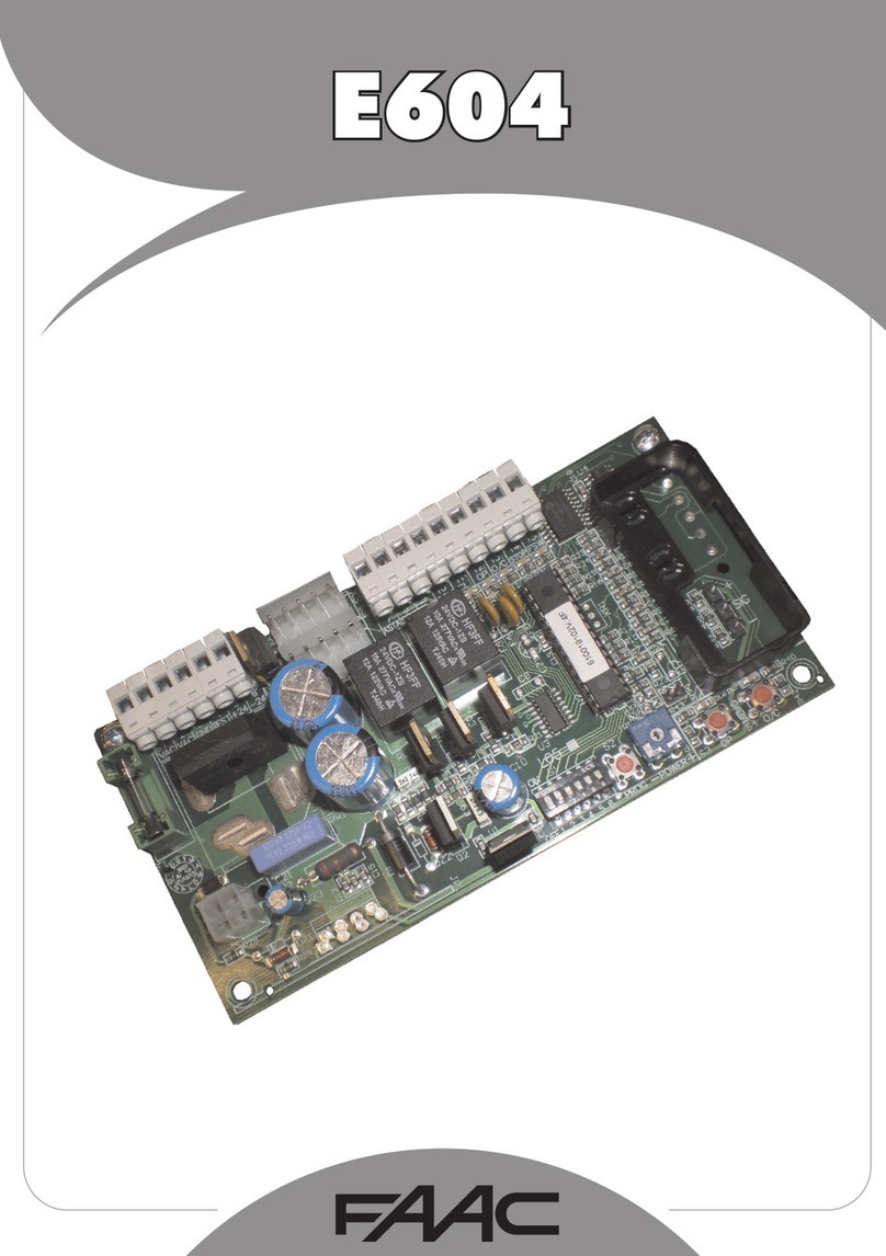FAAC E604 User guide