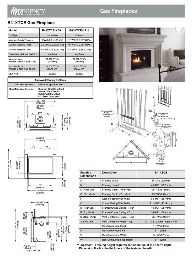 Regency B41XTCE-NG11 User manual