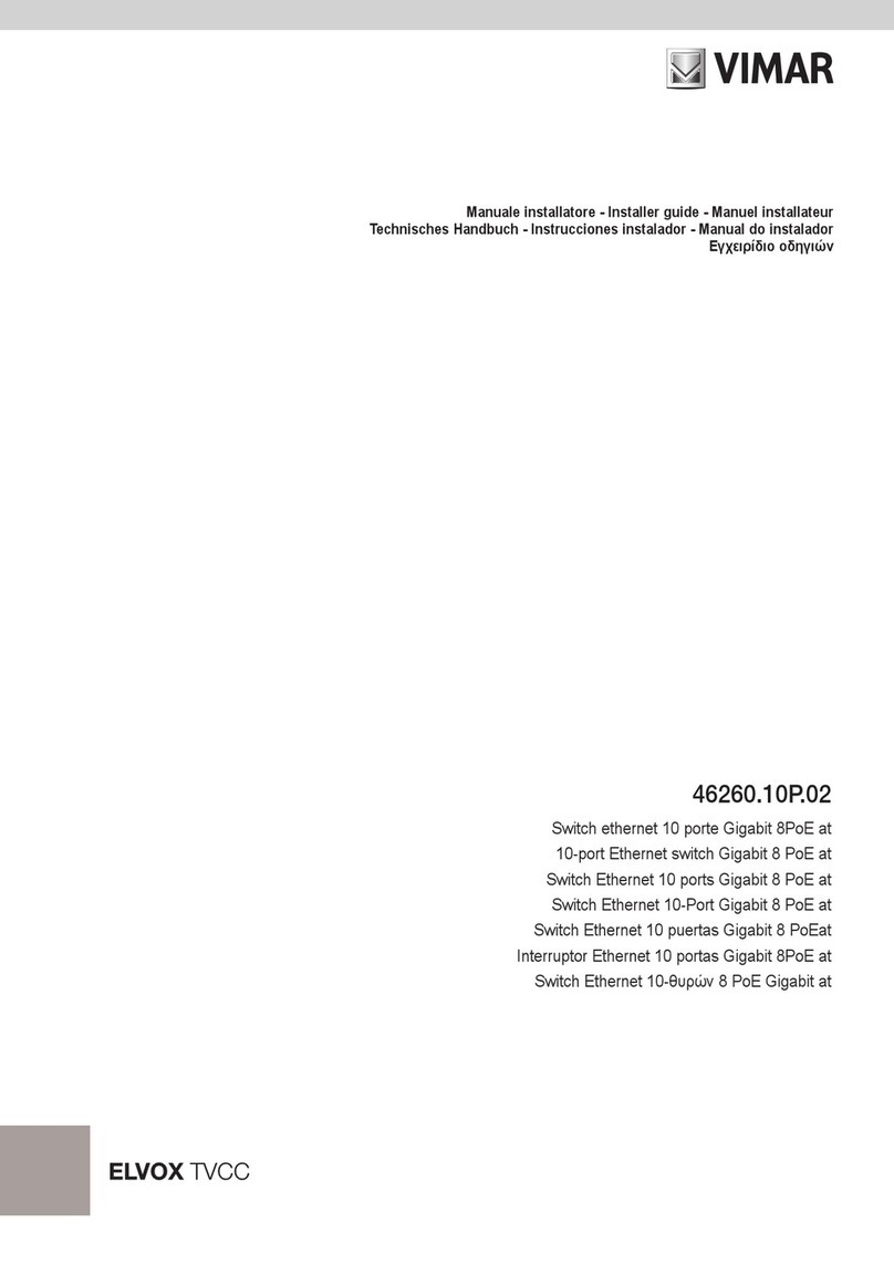 Vimar ELVOX TVCC 46260.10P.02 Installer's guide