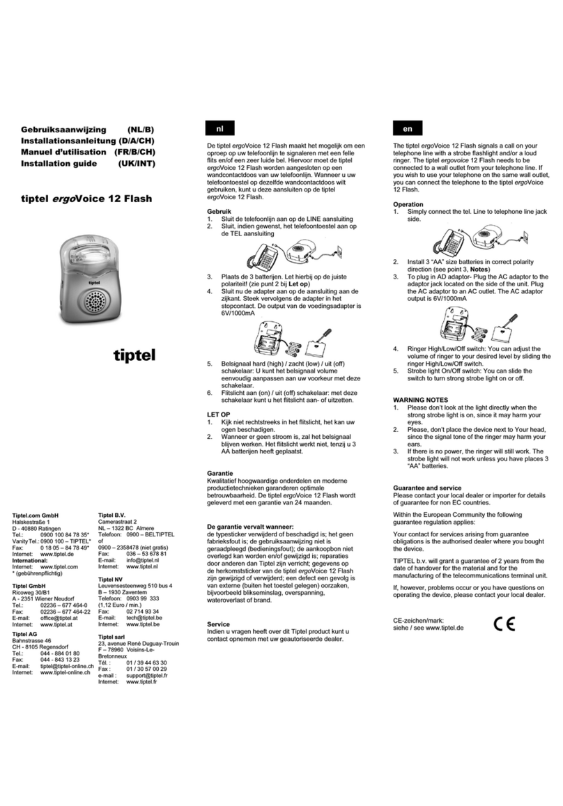 TIPTEL ergoVoice 12 Flash installation guide