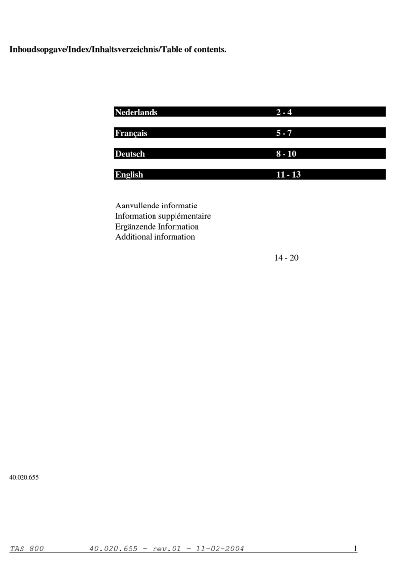 THERMOBILE TAS 800 Additional information