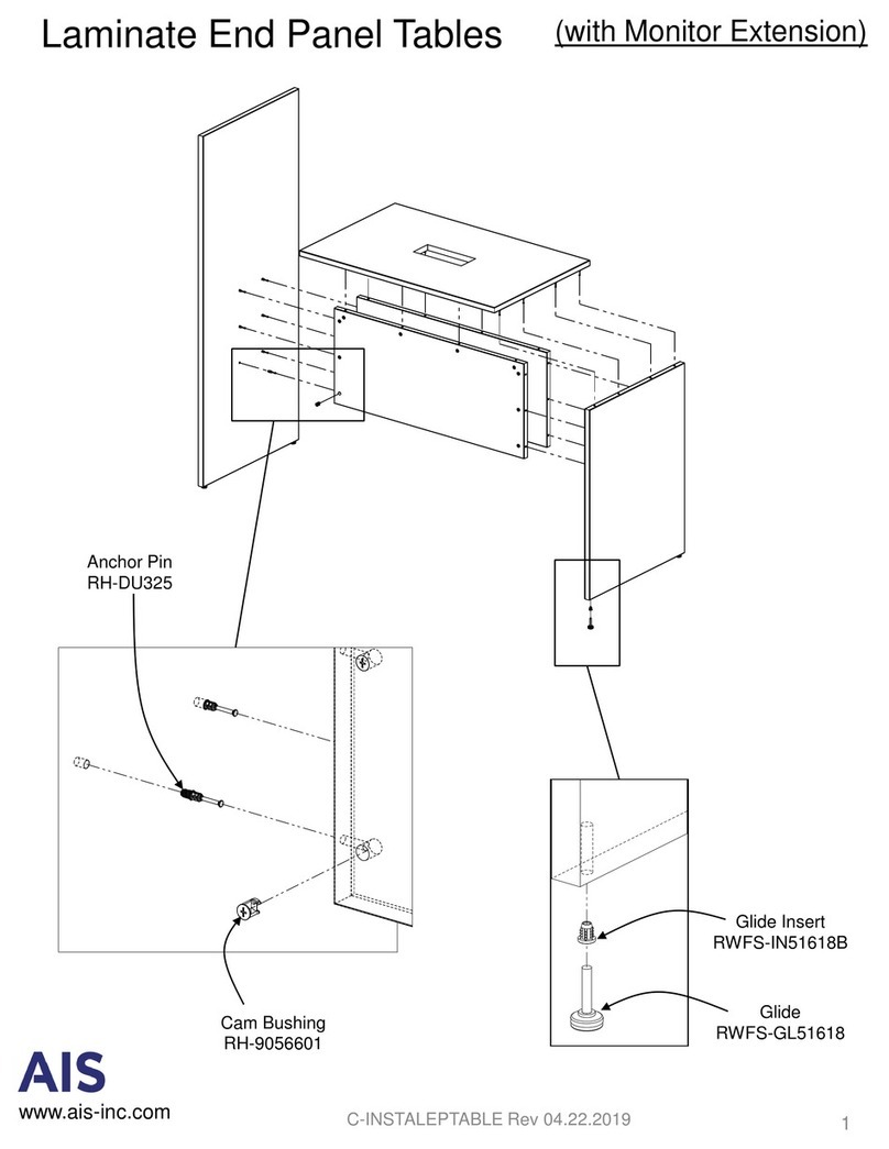 AIS Laminate End Panel Tables User manual AIS Laminate End Panel Tables User manual