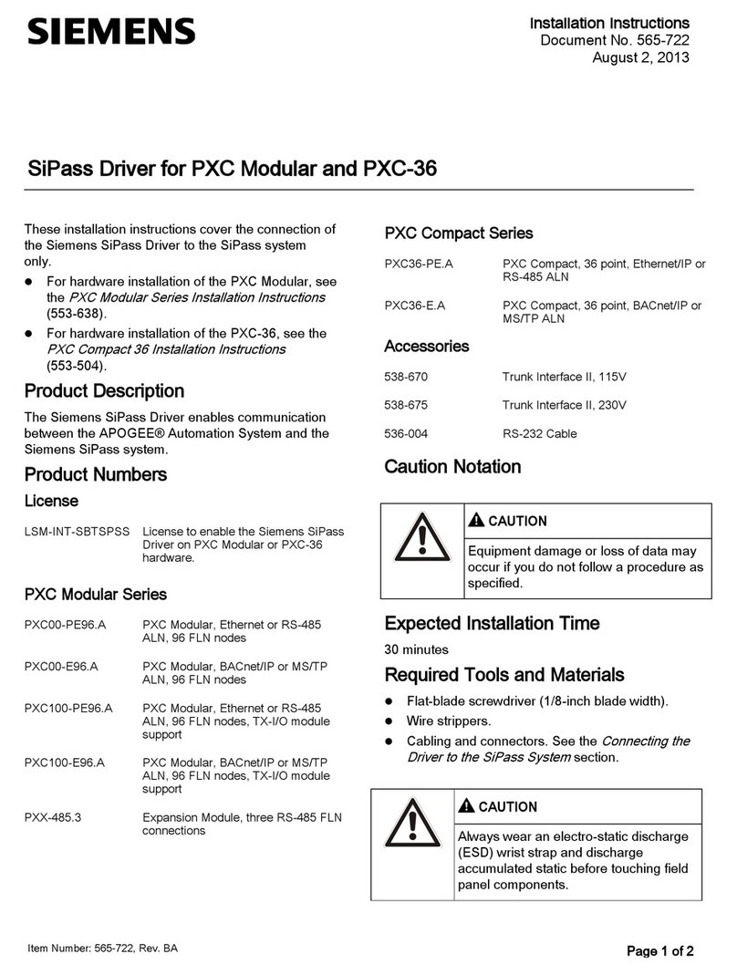Siemens SiPass Driver installation instructions