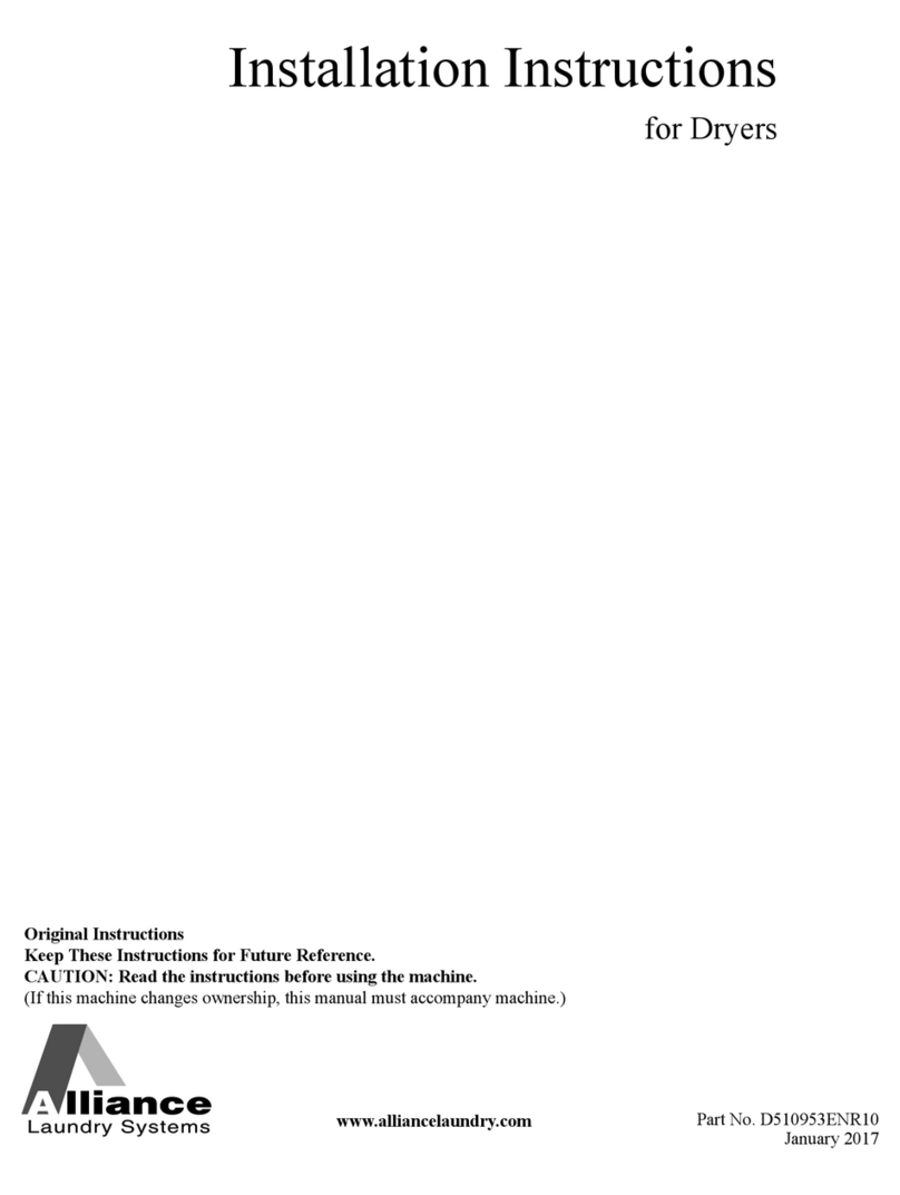 Alliance Laundry Systems LES33A F4562 Series User manual