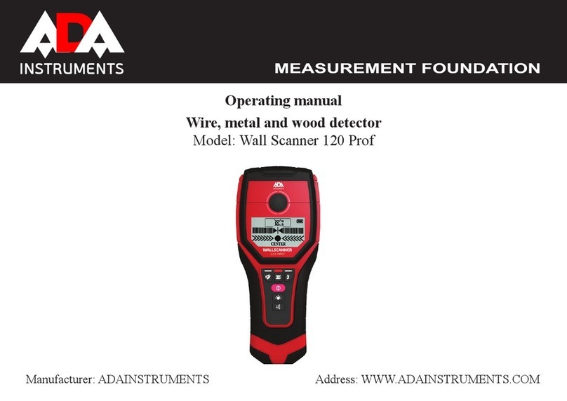 ADA INSTRUMENTS Wall Scanner 120 Prof User manual
