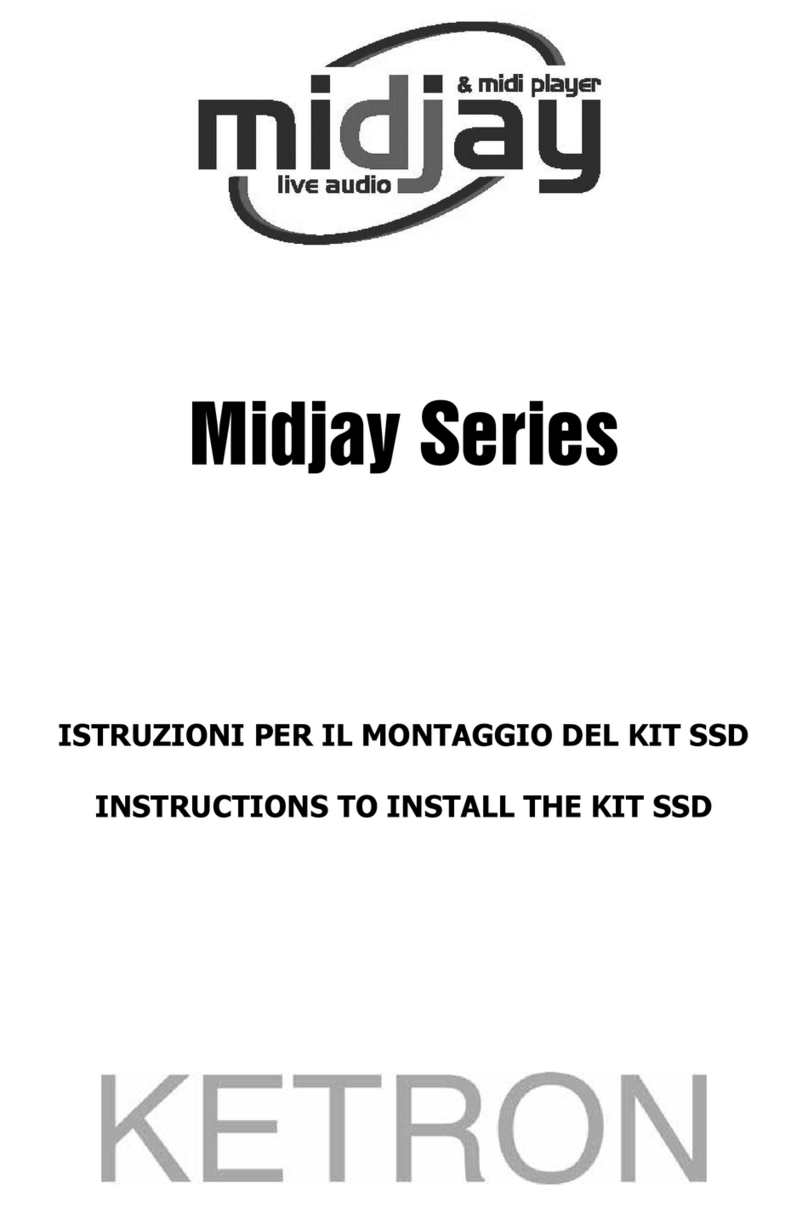 KETRON Midjay Series INSTRUCTIONS TO INSTALL
